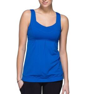 Lululemon Women's Tame Me Royal Blue Sleeveless Workout Tank Size 4